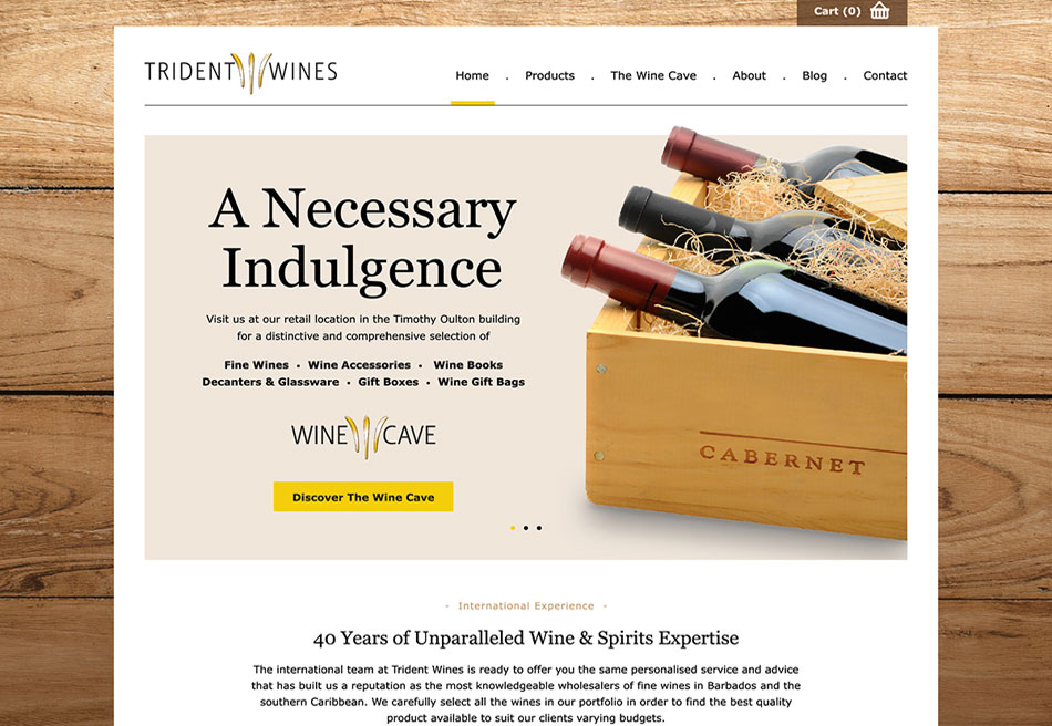 Trident Wines Barbados E-commerce